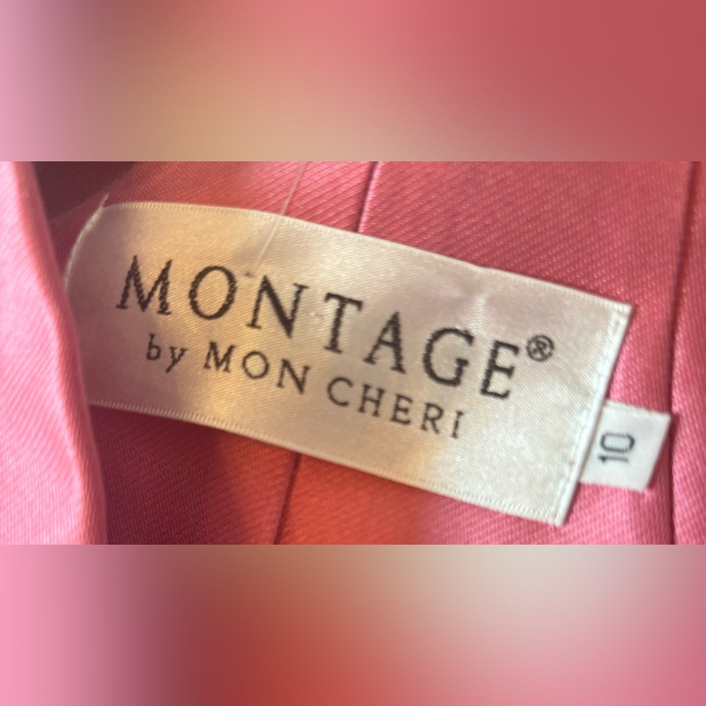 Montage Rose Gown W/ Jacket Size 10 - Picture 10 of 10